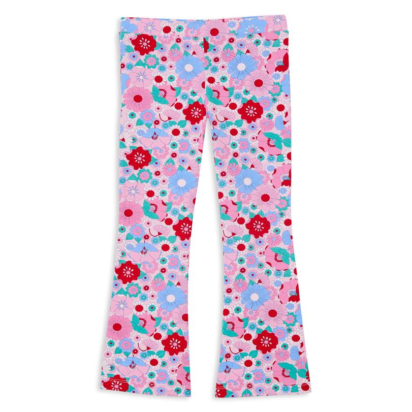 Milky Summer Blooms Flared Leggings